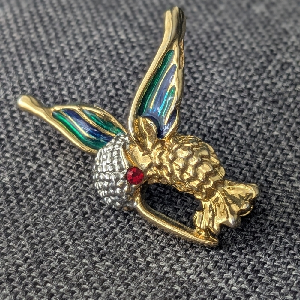 4 Gold Tone Brooches - Picture 4 of 7